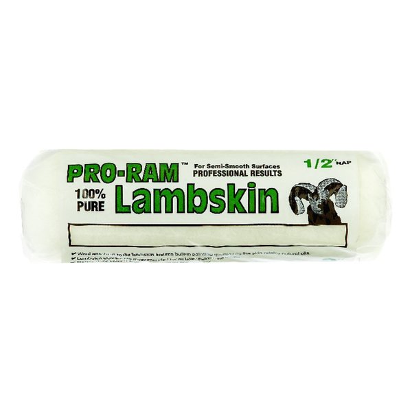 Linzer 9 in Paint Roller Cover, 1/2" Nap, Lambskin RC700-9